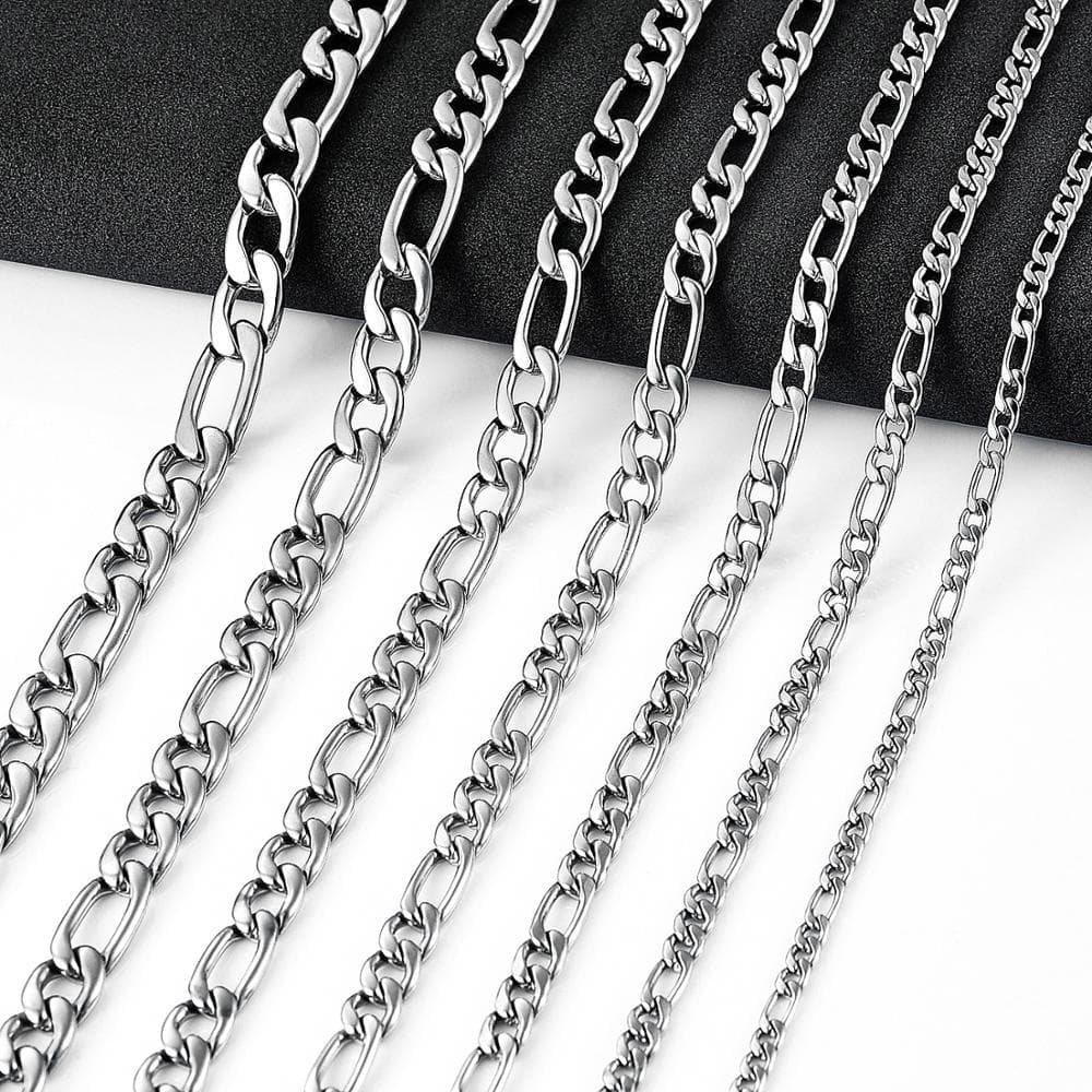 Chaîne Figaro en acier inoxydable 3:1 – Chaîne de bijoux DIY NK Link