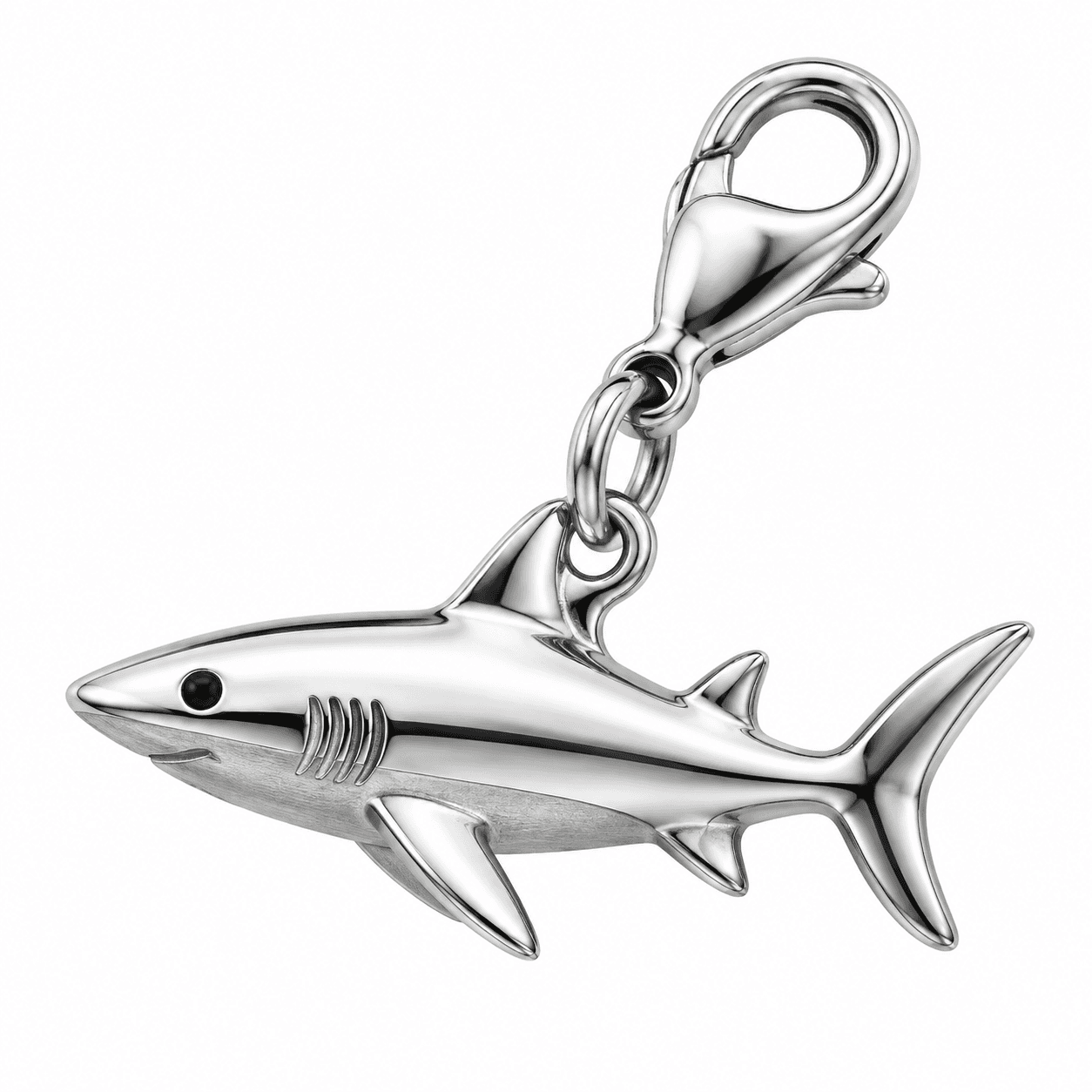 Abyss Fang Two-Tone 316L Stainless Steel Shark Charm
