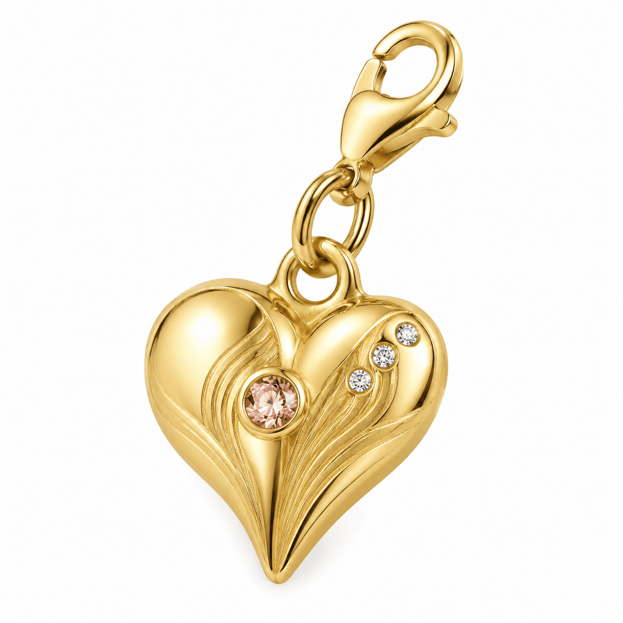 Golden Ginkgo Whisper 316L Stainless Steel Charm