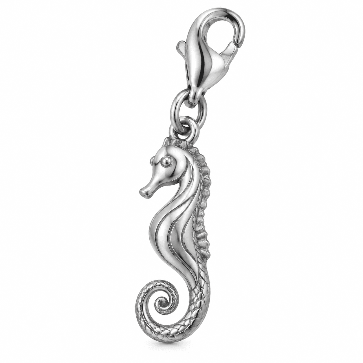 Mystic Tide Seahorse Wave 316L Stainless Steel Charm
