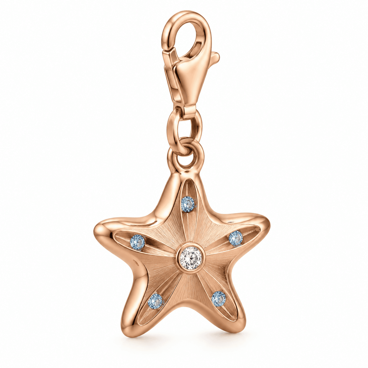 Midnight Nova Six Point Star 316L Stainless Steel Charm
