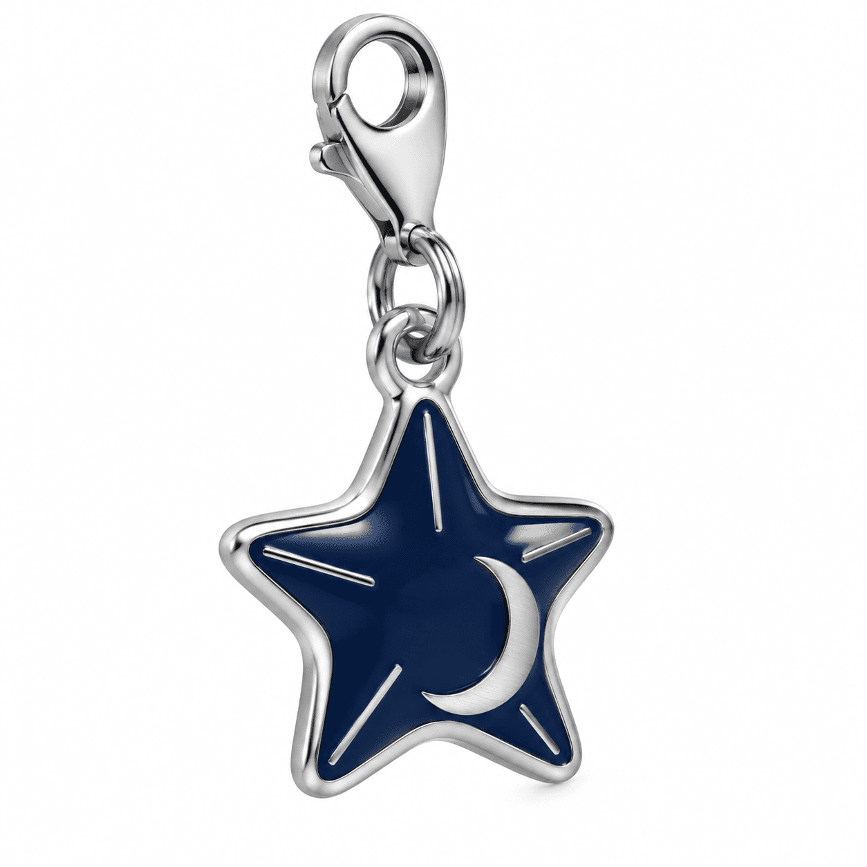 Midnight Orbit Six-Point Star 316L Stainless Steel Charm