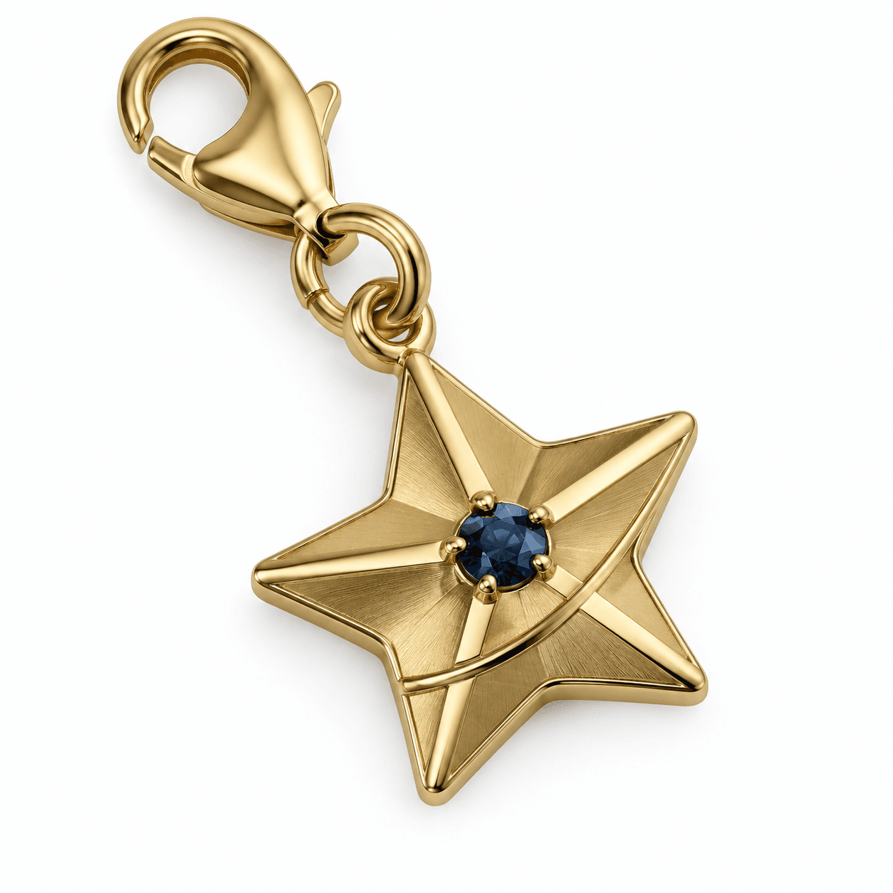Lunar Eclipse Blacksteel Six-Point Star Stainless Steel Charm