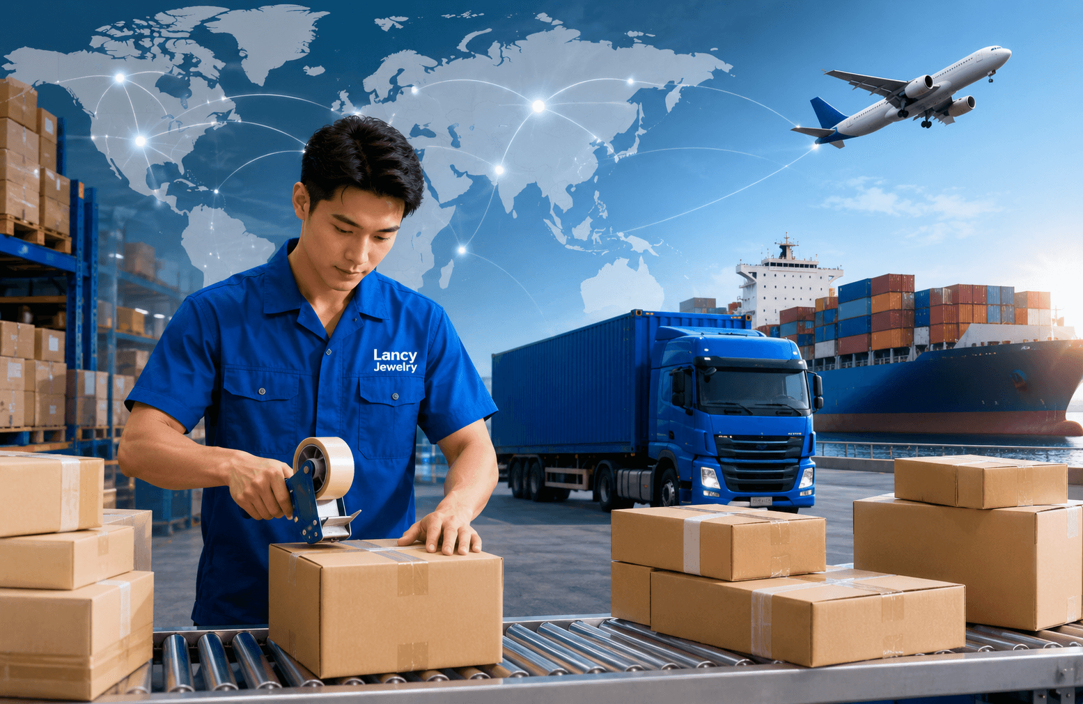 Shipping cartons and packaging warehouse