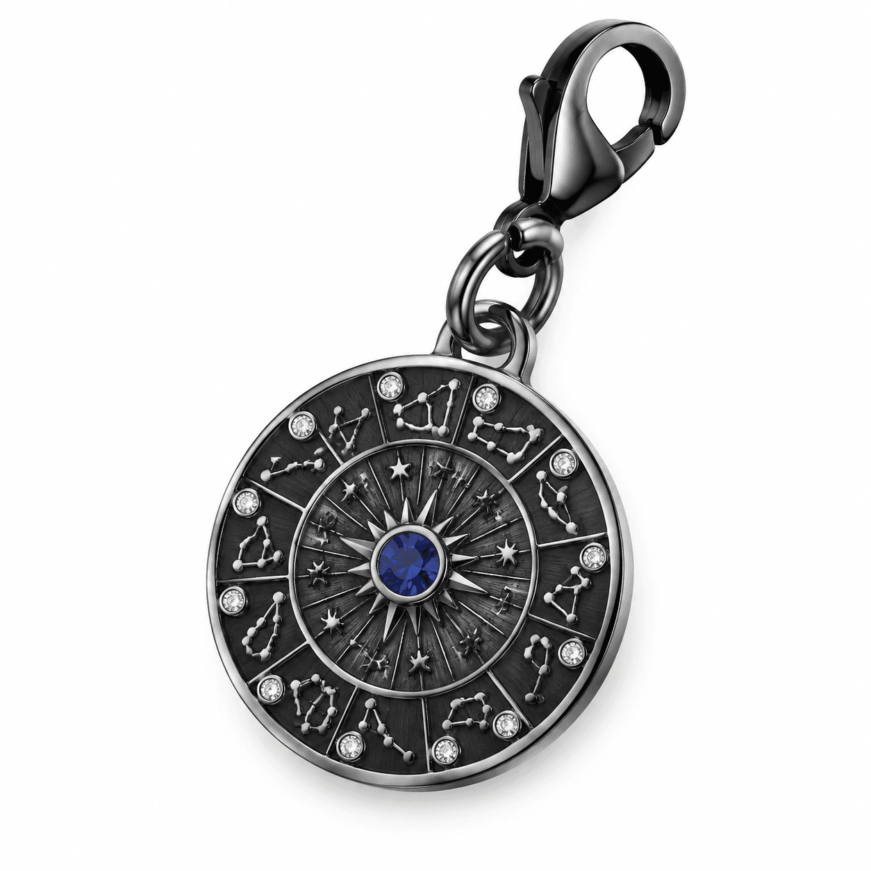 Celestial Orbit Zodiac Galaxy 316L Stainless Steel Charm