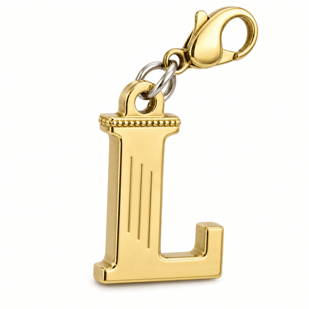 Letterburst Micro Halo 316L Charm (Letter Charms)