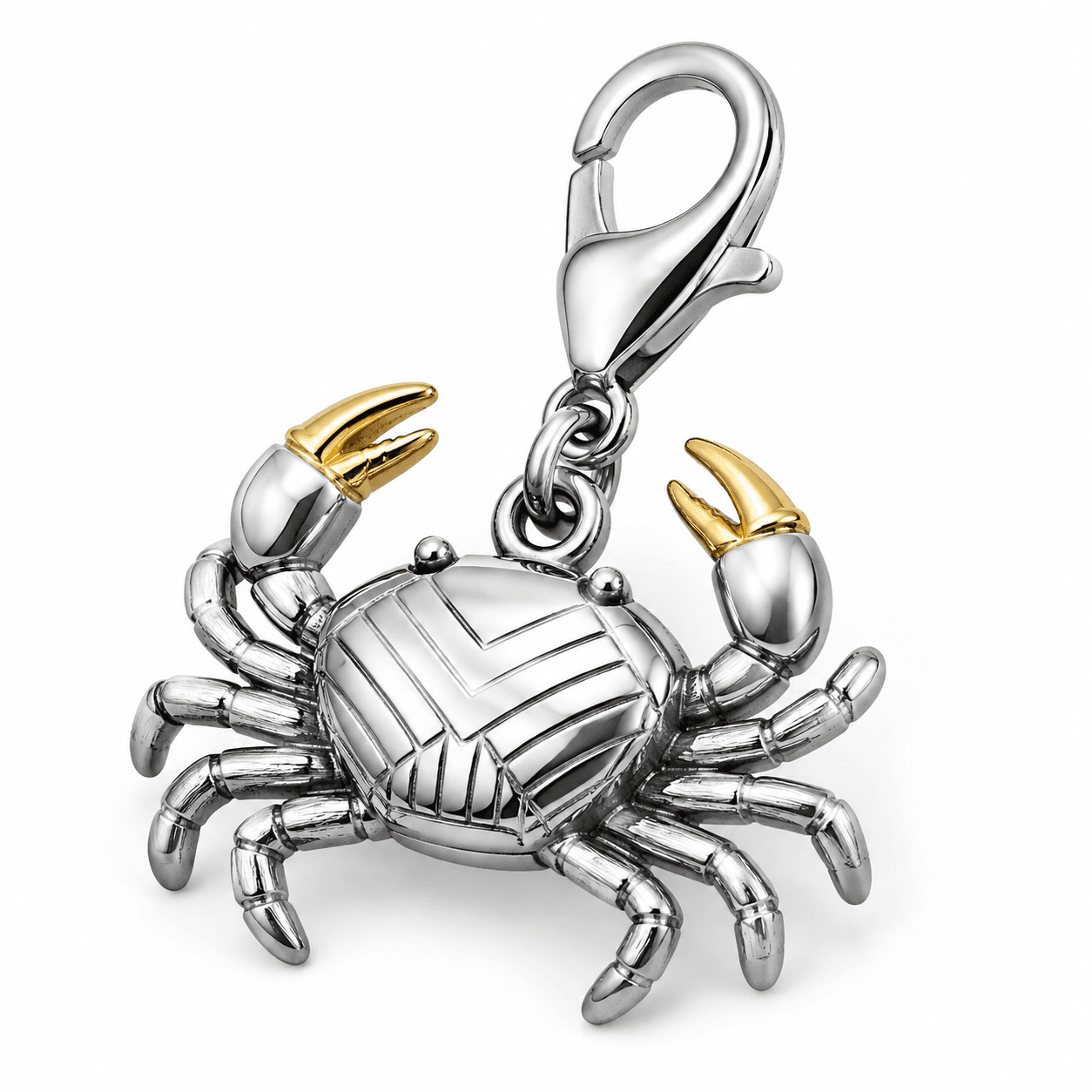 Azure Tide Crab Guardian 316L Stainless Steel Charm