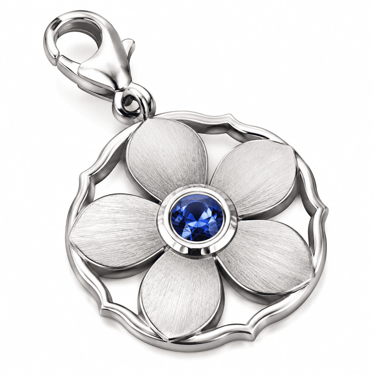 Orbiting Emerald Halo Circle Charm