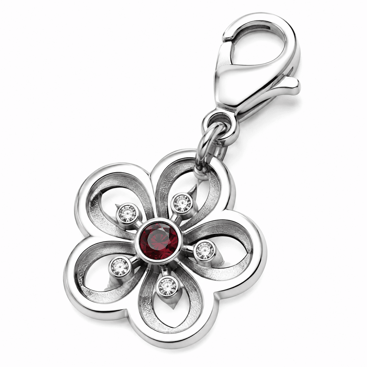 Crescent Rainbow Birthstone Charm