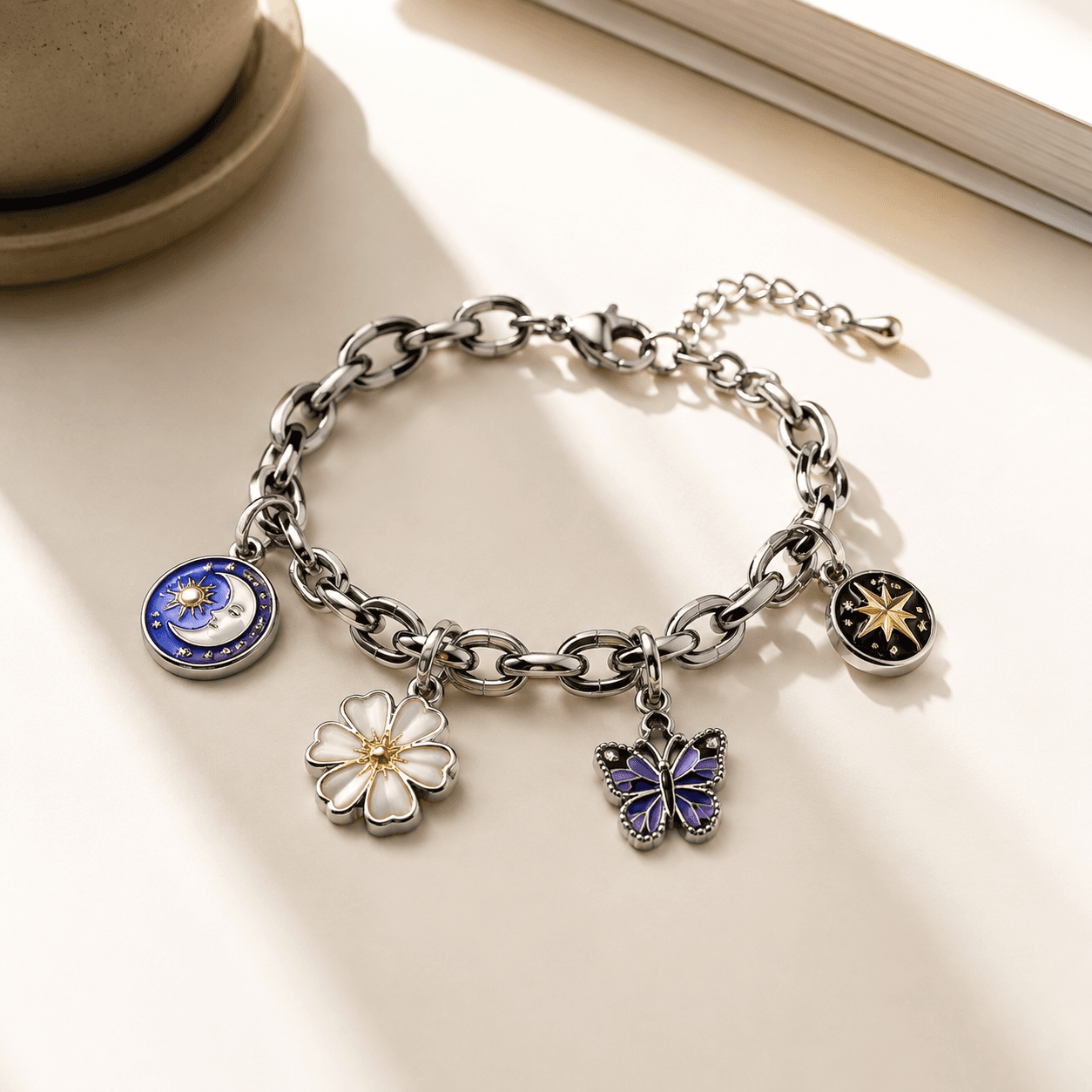 How Designers Master 316L stainless steel enamel bracelet charms