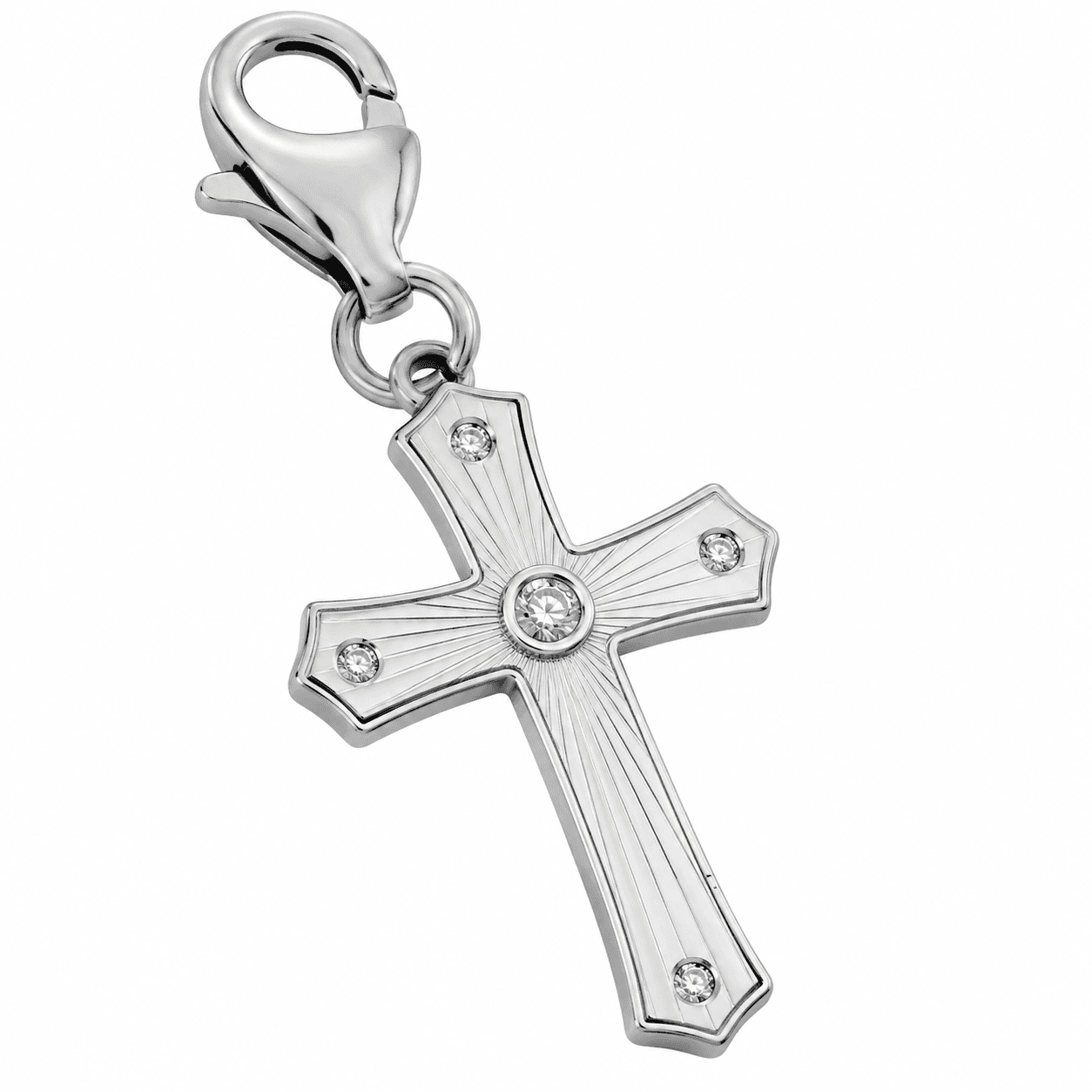 Charm a forma di scudo con croce runica nordica in acciaio inossidabile