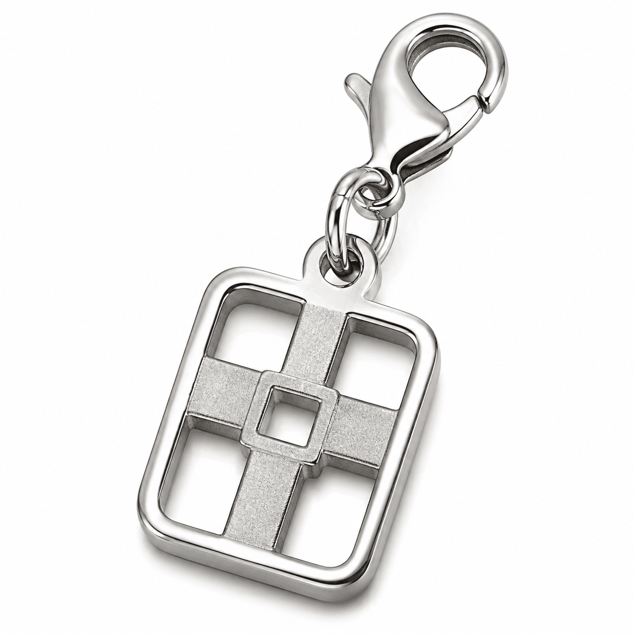 Crossform Void Charm - 316L Stainless Steel Cross with Two-Tone Plating