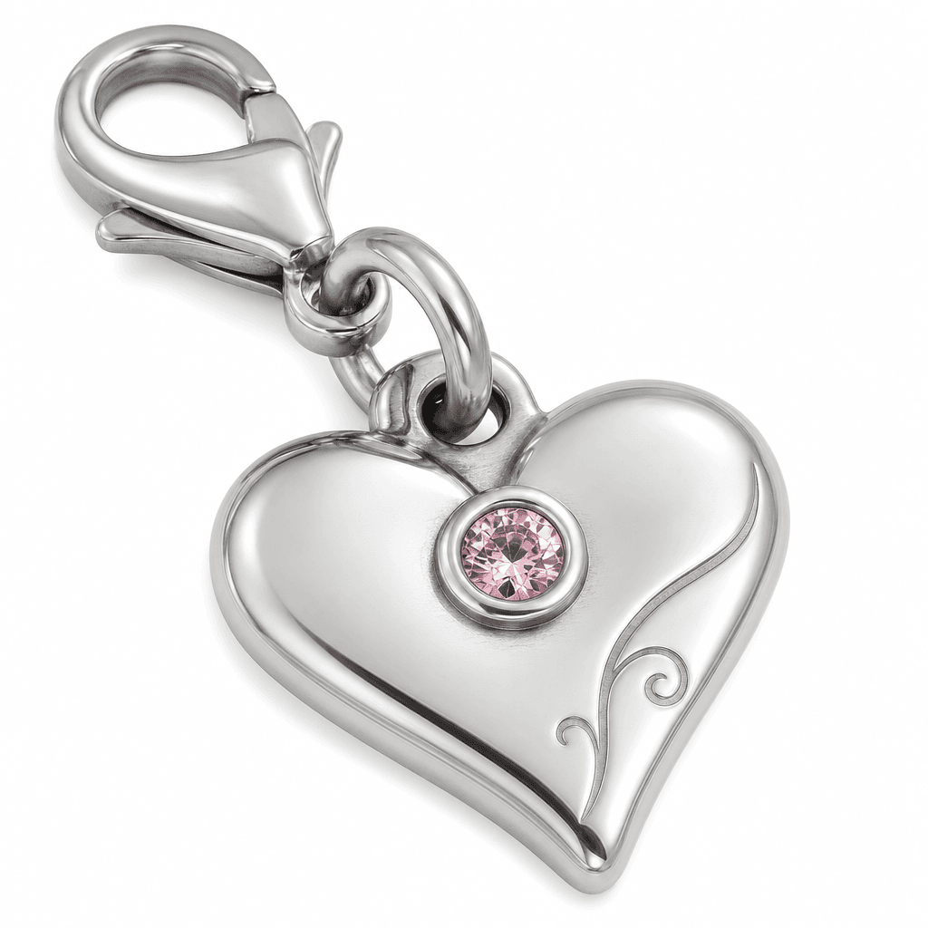 Ginkgo Whisper Charm - Blue Ginkgo Leaf 316L Stainless Steel Charm