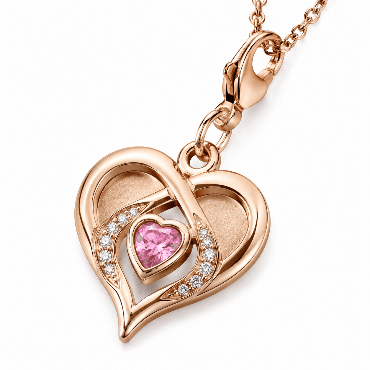 Lunar Heart Eclipse 316L Stainless Steel Charm