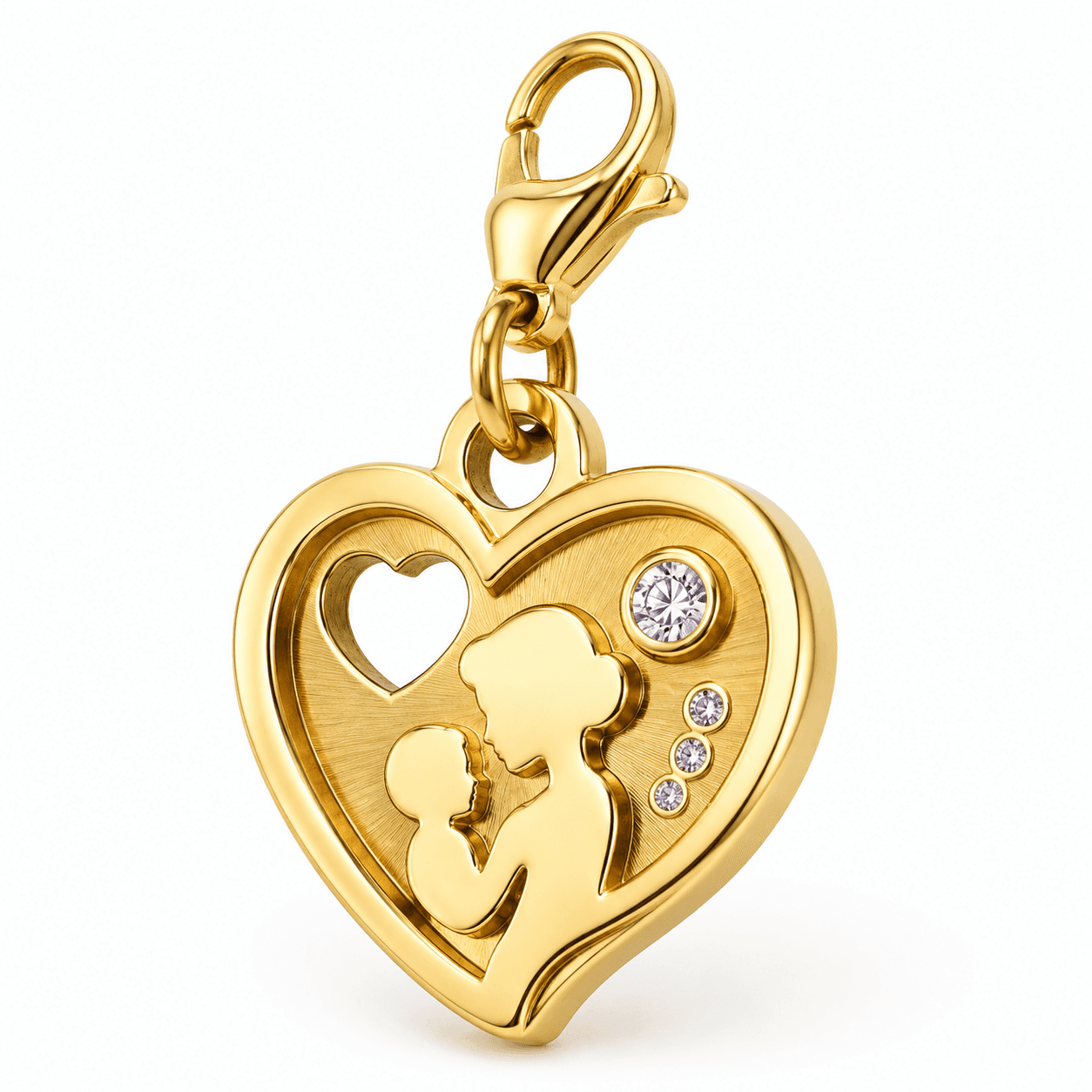 Infinite Guardian Care 316L Stainless Steel Heart Charm