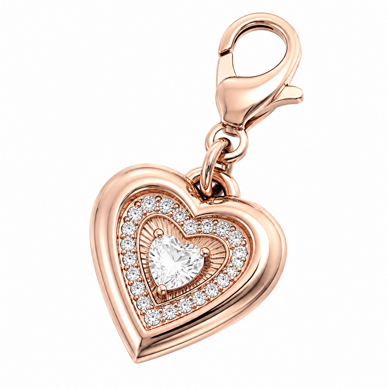 Eternal Marquise Crystal Heart Charm