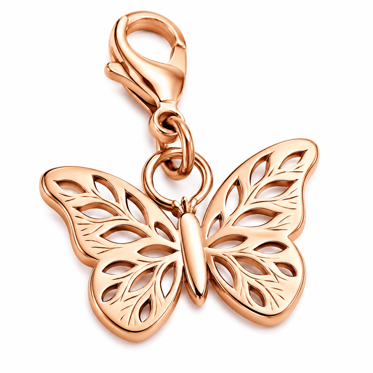 Mosswing Botanical PVD Blue Butterfly Charm (316L Stainless Steel)