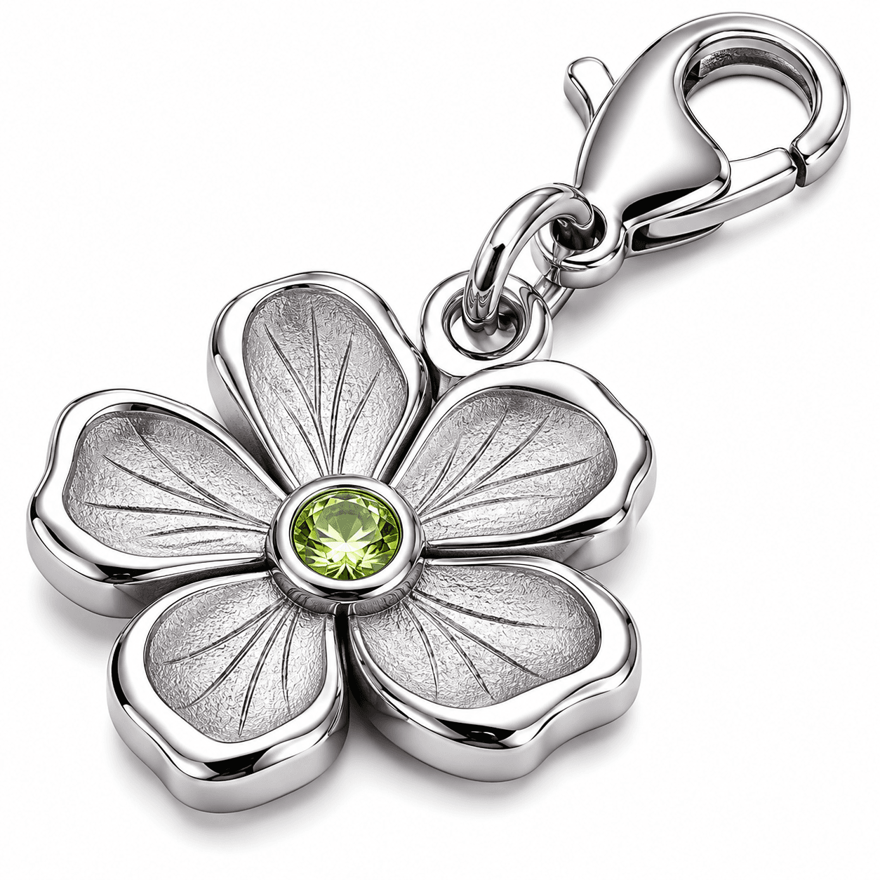 Aqua Lotus Lattice Charm – 316L Stainless Steel Botanical Flower