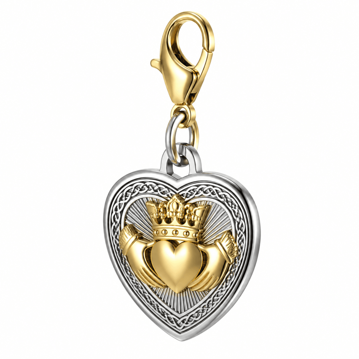 Royal Knot Claddagh Heritage 316L Stainless Steel Charm