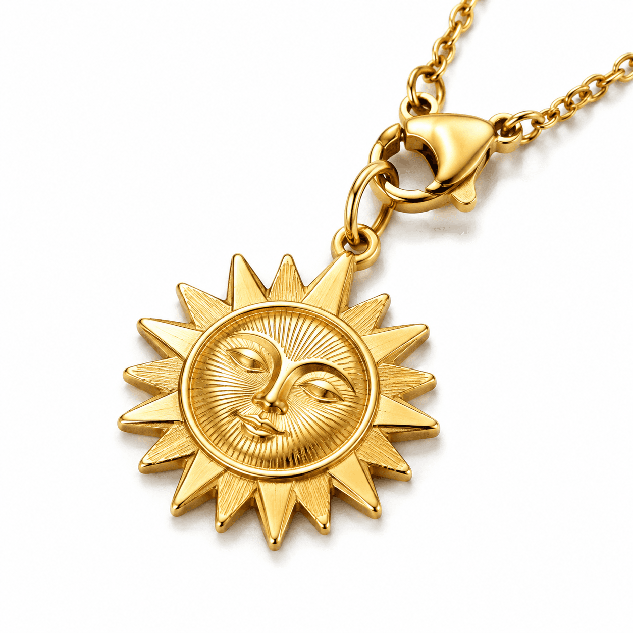 Aurora Eclipse Sunburst 316L Stainless Steel Charm