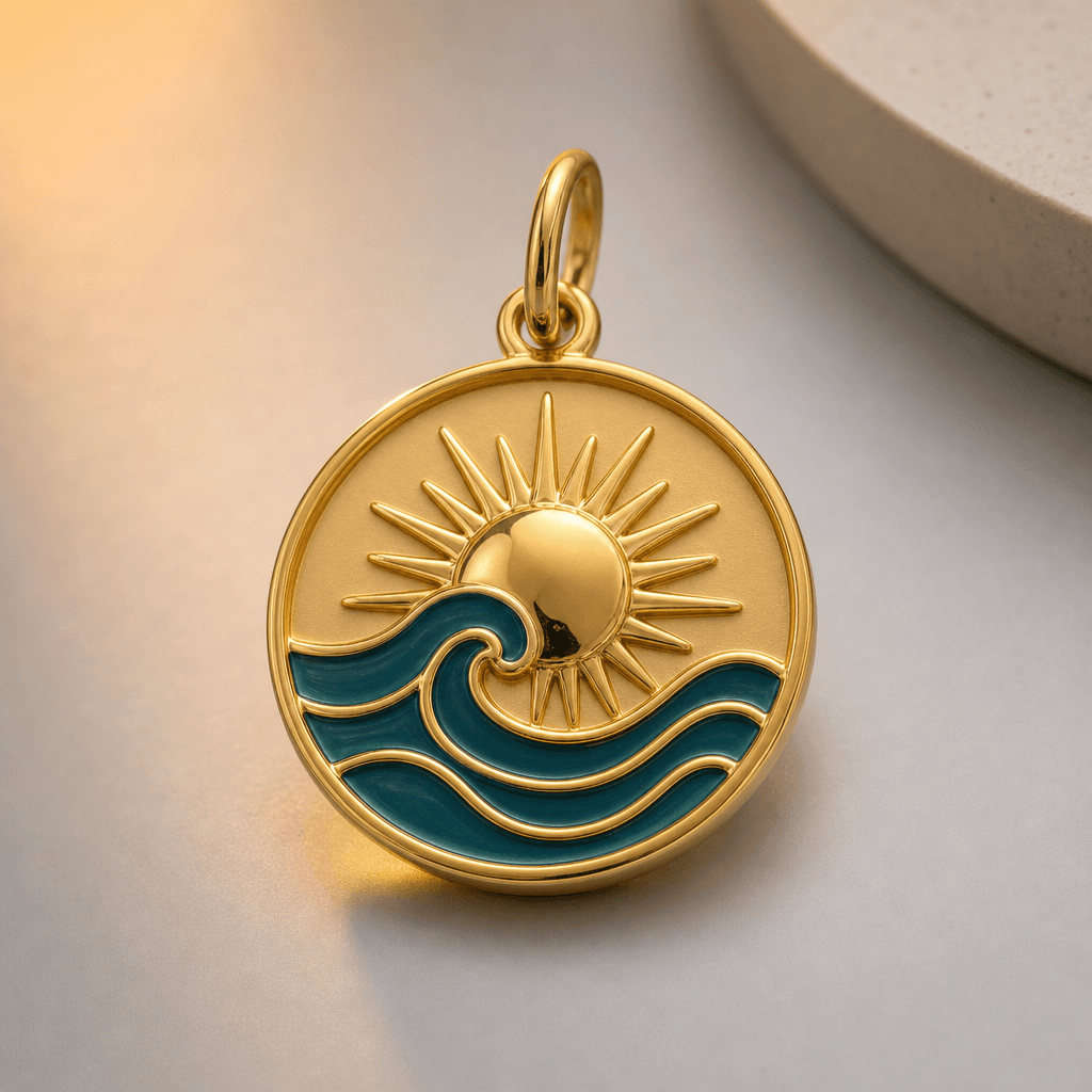 Stainless Steel: Bulk Charms - Gold Plated Enamel Pendants
