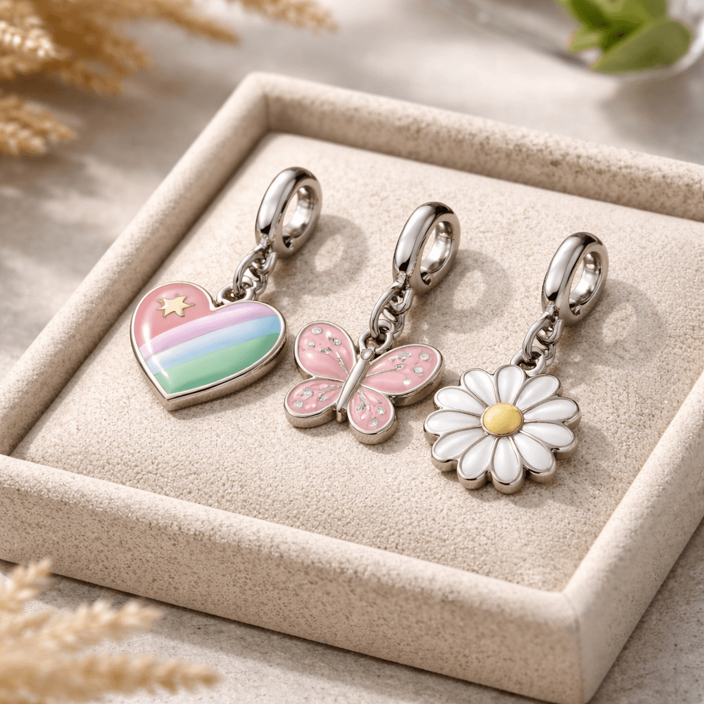 Stainless steel wholesale sell bulk enamel charms