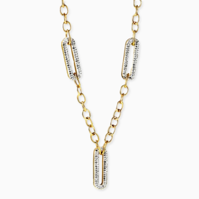 Zircon Oval Ring Necklace