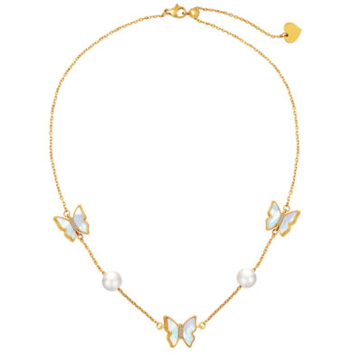 Pearl Shell Butterfly Necklace