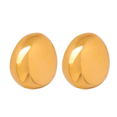 Oval Shaped Stud Earrings
