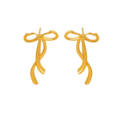 Ribbon Bow Stud Earrings