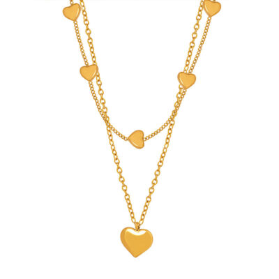 Double Layered Heart Necklace