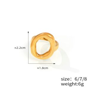 Irregular Shaped Hollow Ring - Image 4