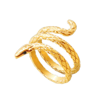 Snake-Shaped Wrap Ring