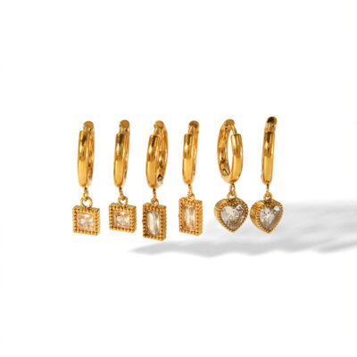 White Zircon Earrings