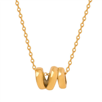 Twisted Geometric Pendant Necklace